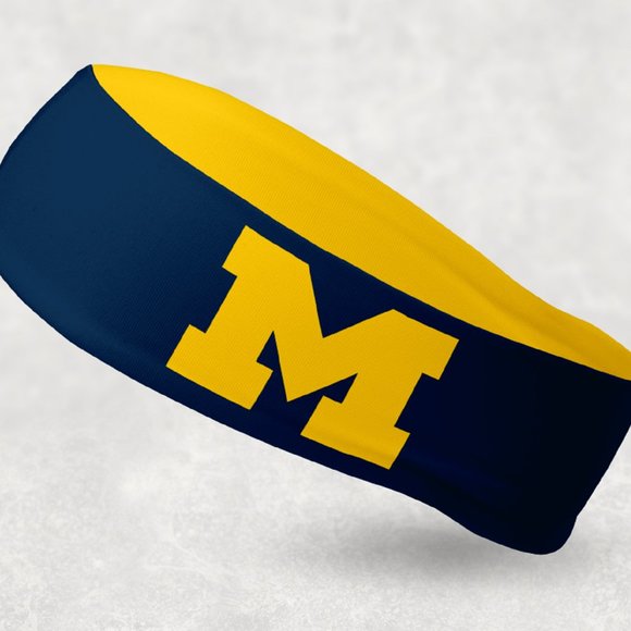 NEW - Reversible Michigan Wolverines Headband - Picture 1 of 2